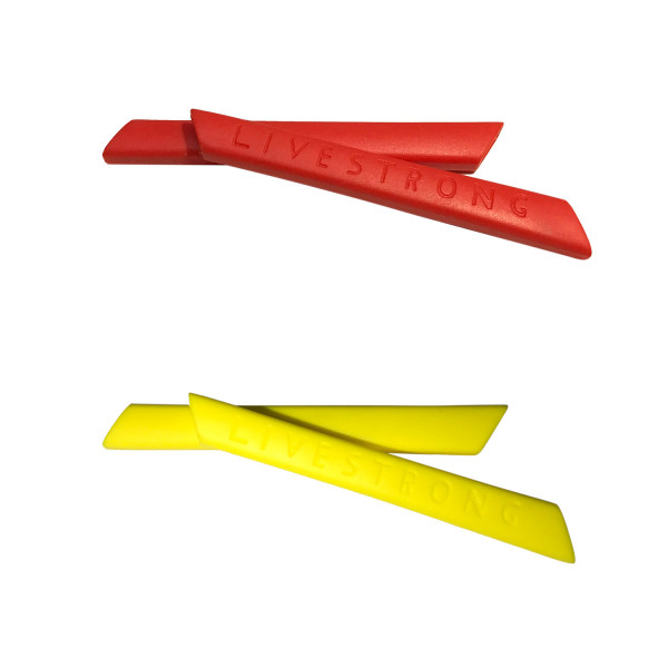 HKUCO Red/Yellow Replacement Silicone Leg Set For Oakley Split Jacket Sunglasses Earsocks Rubber Kit