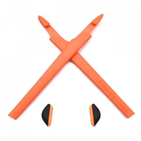 HKUCO Orange Replacement Silicone Leg Set For Oakley Crosslink Sunglasses Earsocks Rubber Kit