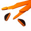 HKUCO Orange Replacement Silicone Leg Set For Oakley Crosslink Sunglasses Earsocks Rubber Kit