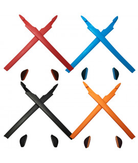 HKUCO Red/Blue/Black/Orange Replacement Silicone Leg Set For Oakley Crosslink Sunglasses Earsocks Rubber Kit