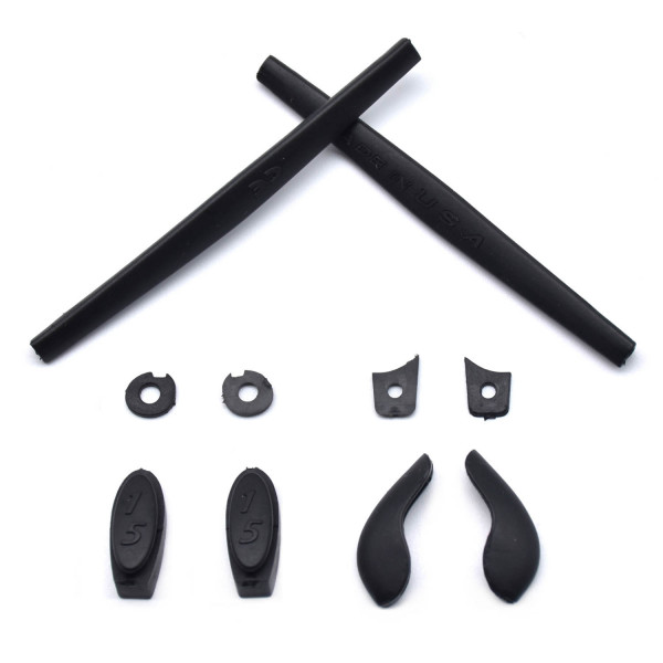 HKUCO Black Replacement Silicone Leg Set For Oakley Juliet Sunglasses Earsocks Rubber Kit