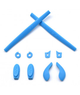 HKUCO Blue Replacement Silicone Leg Set For Oakley Juliet Sunglasses Earsocks Rubber Kit