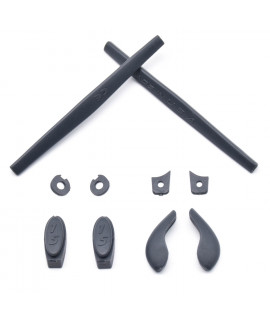 HKUCO Dark Grey Replacement Silicone Leg Set For Oakley Juliet Sunglasses Earsocks Rubber Kit