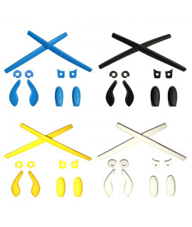 HKUCO Blue/Black/Yellow/White Replacement Silicone Leg Set For Oakley Juliet Sunglasses Earsocks Rubber Kit