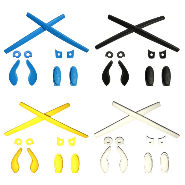 HKUCO Blue/Black/Yellow/White Replacement Silicone Leg Set For Oakley Juliet Sunglasses Earsocks Rubber Kit