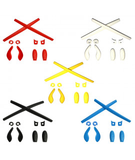 HKUCO Red/Blue/Black/Yellow/White Replacement Silicone Leg Set For Oakley Juliet Sunglasses Earsocks Rubber Kit