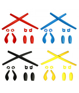 HKUCO Red/Blue/Black/Yellow Replacement Silicone Leg Set For Oakley Juliet Sunglasses Earsocks Rubber Kit