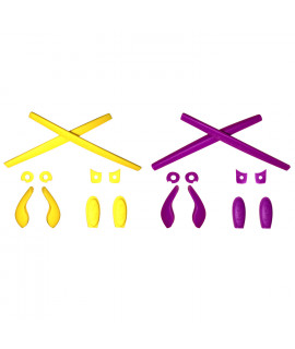 HKUCO Yellow/Purple Replacement Silicone Leg Set For Oakley Juliet Sunglasses Earsocks Rubber Kit