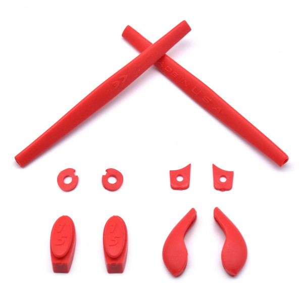 HKUCO Red Replacement Silicone Leg Set For Oakley Juliet Sunglasses Earsocks Rubber Kit