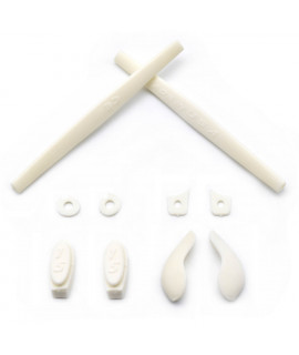 HKUCO White Replacement Silicone Leg Set For Oakley Juliet Sunglasses Earsocks Rubber Kit