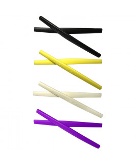 HKUCO Black/Yellow/White/Purple Replacement Silicone Leg Set For Oakley Whisker Sunglasses Earsocks Rubber Kit