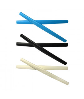 HKUCO Blue/Black/White Replacement Silicone Leg Set For Oakley Whisker Sunglasses Earsocks Rubber Kit
