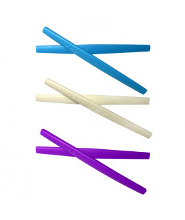HKUCO Blue/White/Purple Replacement Silicone Leg Set For Oakley Whisker Sunglasses Earsocks Rubber Kit