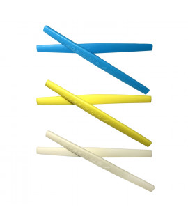 HKUCO Blue/Yellow/White Replacement Silicone Leg Set For Oakley Whisker Sunglasses Earsocks Rubber Kit