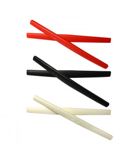 HKUCO Red/Black/White Replacement Silicone Leg Set For Oakley Whisker Sunglasses Earsocks Rubber Kit