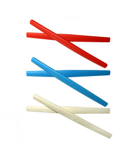 HKUCO Red/Blue/White Replacement Silicone Leg Set For Oakley Whisker Sunglasses Earsocks Rubber Kit