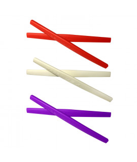 HKUCO Red/White/Purple Replacement Silicone Leg Set For Oakley Whisker Sunglasses Earsocks Rubber Kit