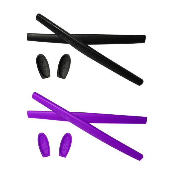HKUCO Black/Purple Replacement Silicone Leg Set For Oakley X Metal XX Sunglasses Earsocks Rubber Kit