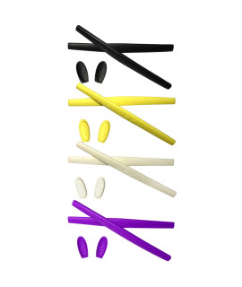 HKUCO Black/Yellow/White/Purple Replacement Silicone Leg Set For Oakley Mars Sunglasses Earsocks Rubber Kit