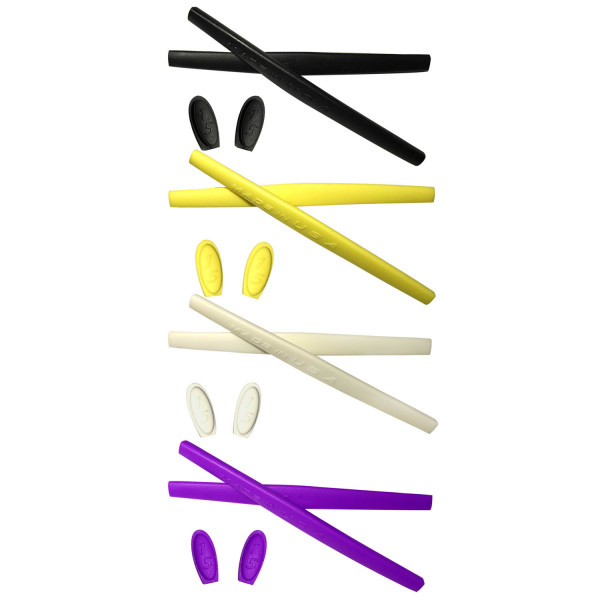 HKUCO Black/Yellow/White/Purple Replacement Silicone Leg Set For Oakley X Metal Series Sunglasses Earsocks Rubber Kit