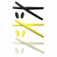 HKUCO Black/Yellow/White Replacement Silicone Leg Set For Oakley Romeo 1 Sunglasses Earsocks Rubber Kit