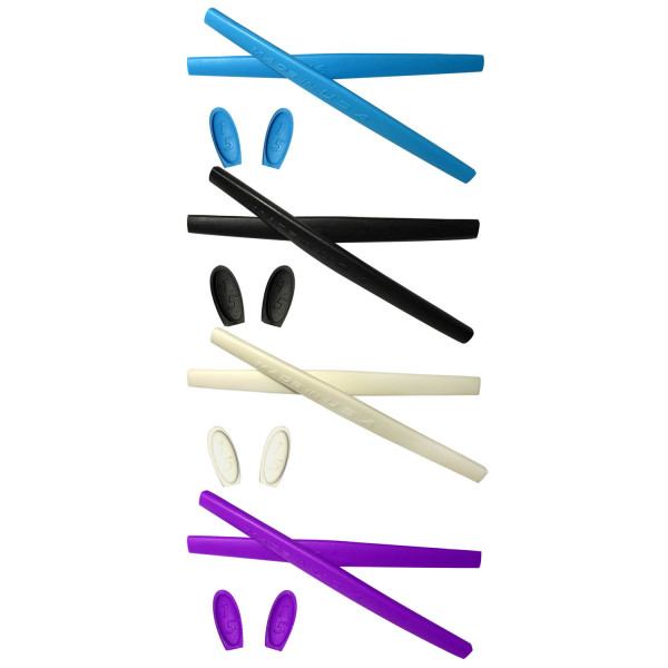HKUCO Blue/Black/White/Purple Replacement Silicone Leg Set For Oakley X Metal Series Sunglasses Earsocks Rubber Kit