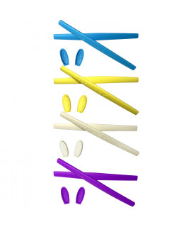 HKUCO Blue/Yellow/White/Purple Replacement Silicone Leg Set For Oakley Mars Sunglasses Earsocks Rubber Kit