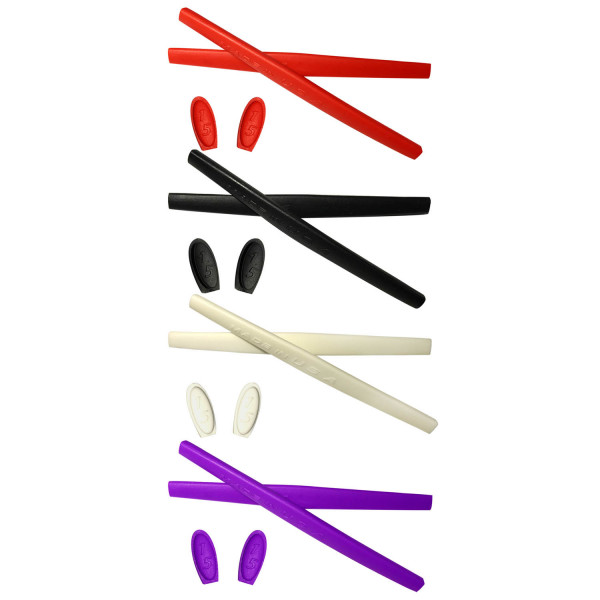 HKUCO Red/Black/White/Purple Replacement Silicone Leg Set For Oakley Mars Sunglasses Earsocks Rubber Kit