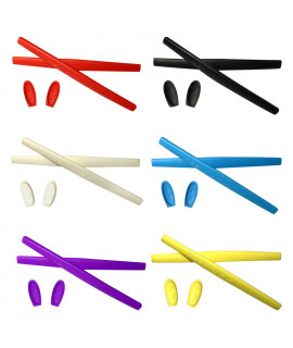 HKUCO Red/Blue/Black/Yellow/White/Purple Replacement Silicone Leg Set For Oakley Mars Sunglasses Earsocks Rubber Kit