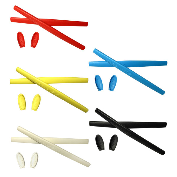 HKUCO Red/Blue/Black/Yellow/White Replacement Silicone Leg Set For Oakley Mars Sunglasses Earsocks Rubber Kit