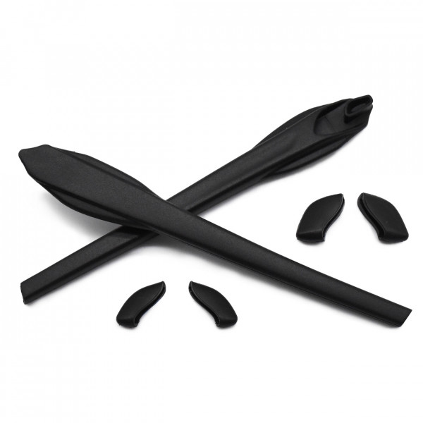 HKUCO Black Replacement Silicone Leg Set For Oakley Flak 2.0 / Flak 2.0 XL Sunglasses Earsocks Rubber Kit