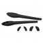 HKUCO Black/Grey Replacement Silicone Leg Set For Oakley Flak 2.0 XL Sunglasses Earsocks Rubber Kit