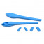 HKUCO Blue/Grey Replacement Silicone Leg Set For Oakley Flak 2.0 XL Sunglasses Earsocks Rubber Kit