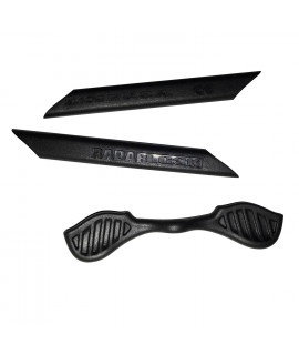 HKUCO Black Replacement Silicone Leg Set For Oakley Radarlock Sunglasses Earsocks Rubber Kit