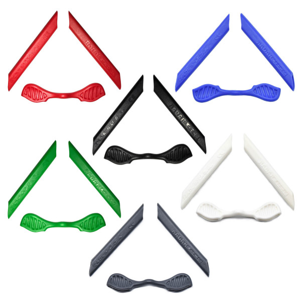 HKUCO Red/Blue/Black/Green/Grey/White Replacement Silicone Leg Set For Oakley Radarlock Sunglasses Earsocks Rubber Kit