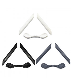HKUCO Black/Grey/White Replacement Silicone Leg Set For Oakley Radarlock Sunglasses Earsocks Rubber Kit