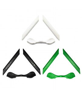 HKUCO Black/Green/White Replacement Silicone Leg Set For Oakley Radarlock Sunglasses Earsocks Rubber Kit