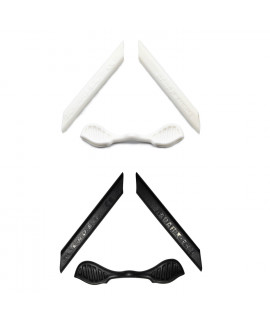 HKUCO Black/White 2 Pairs Replacement Silicone Leg Set For Oakley Radarlock Sunglasses Earsocks Rubber Kit