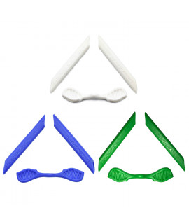 HKUCO Blue/Green/White Replacement Silicone Leg Set For Oakley Radarlock Sunglasses Earsocks Rubber Kit