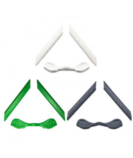 HKUCO Green/Grey/White Replacement Silicone Leg Set For Oakley Radarlock Sunglasses Earsocks Rubber Kit