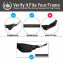 HKUCO Red/Black/White Replacement Silicone Leg Set For Oakley Radarlock Sunglasses Earsocks Rubber Kit
