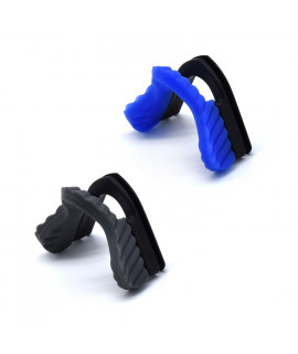 HKUCO Dark Grey And Blue 2 pairs Replacement Silicone Nose Pads For Oakley M Frame Series Earsocks