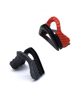 HKUCO Dark Grey And Red 2 pairs Replacement Silicone Nose Pads For Oakley M Frame Series Earsocks