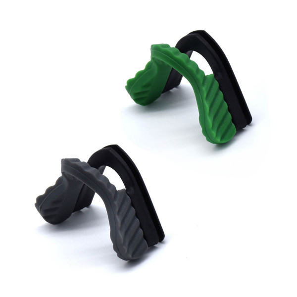 HKUCO Dark Grey And Green 2 pairs Replacement Silicone Nose Pads For Oakley M Frame Series Earsocks