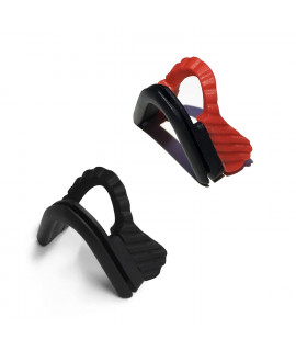HKUCO Black And Red 2 pairs Replacement Silicone Nose Pads For Oakley M Frame Series Earsocks