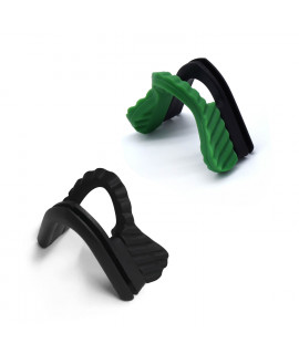 HKUCO Black And Green 2 pairs Replacement Silicone Nose Pads For Oakley M Frame Series Earsocks