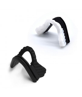 HKUCO Black And White 2 pairs Replacement Silicone Nose Pads For Oakley M Frame Series Earsocks