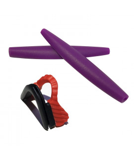 HKUCO Purple Replacement Silicone Leg and Red Nose Pads For Oakley M Frame Series Earsocks Rubber Kit