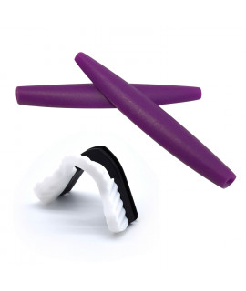 HKUCO Purple Replacement Silicone Leg and White Nose Pads For Oakley M Frame Series Earsocks Rubber Kit