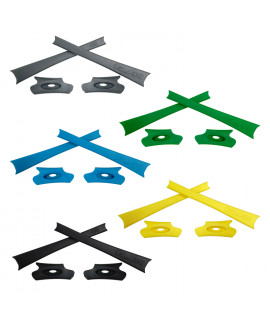 HKUCO Black/Blue/Grey/Green/Yellow Replacement Rubber Kit For Oakley Flak Jacket /Flak Jacket XLJ  Sunglass Earsocks  